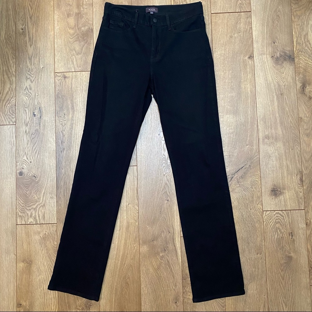 NYDJ Black Straight Leg Jeans 10